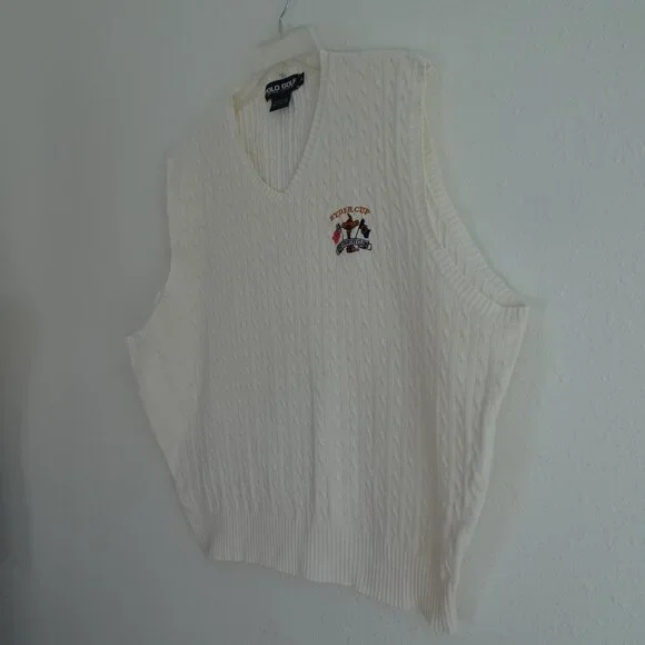 Polo Golf 1999 RYDER CUP Country Club Embroidered Sweater Vest Men's Size XL
